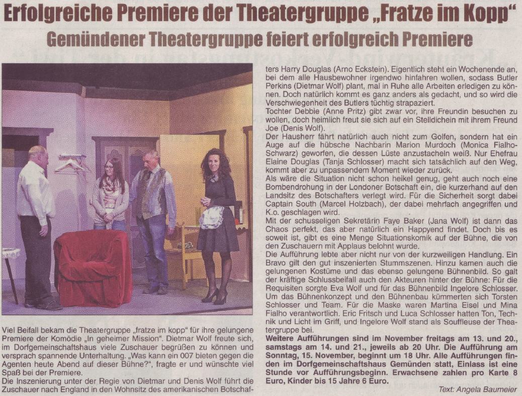 Wäller Wochenspiegel - 11.11.2015